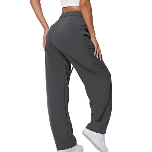 HALARA High Waist Draw String Pocket Dress Pants Gray XS NWT - Picture 3 of 11